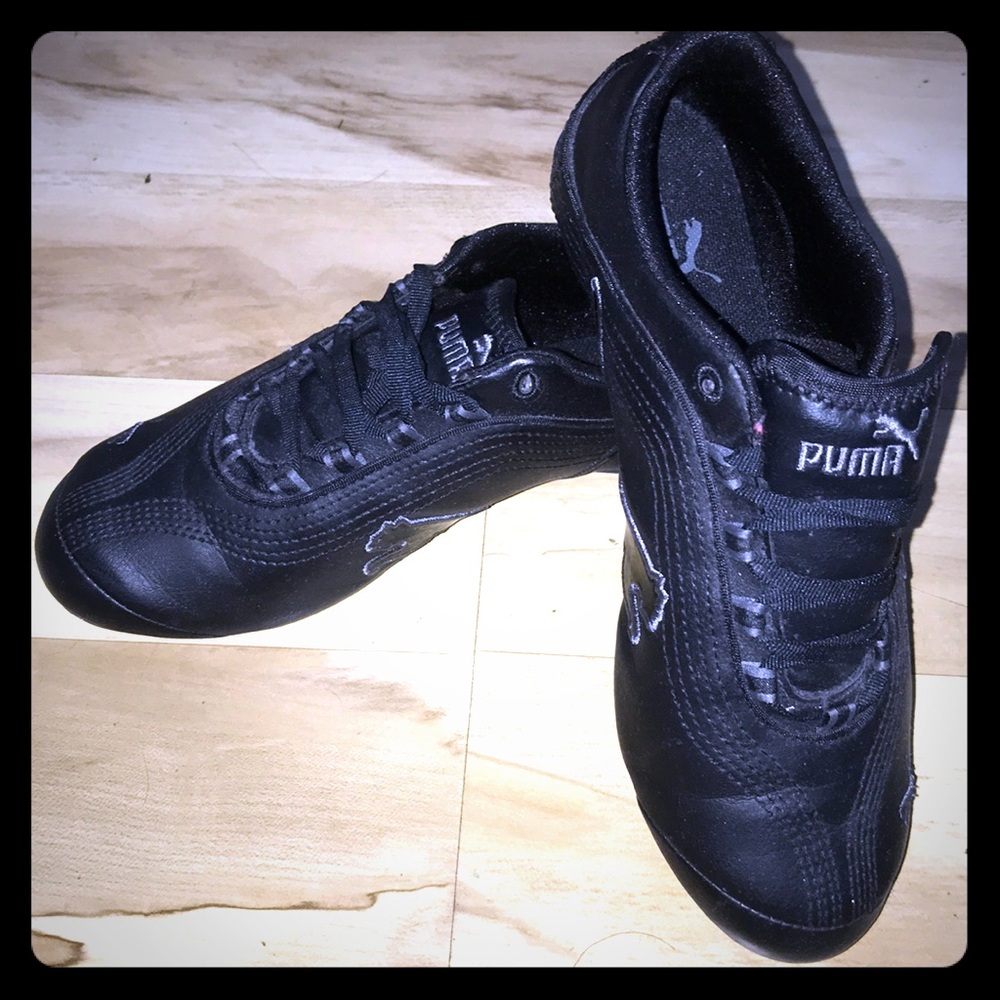 All Black Puma Sneakers